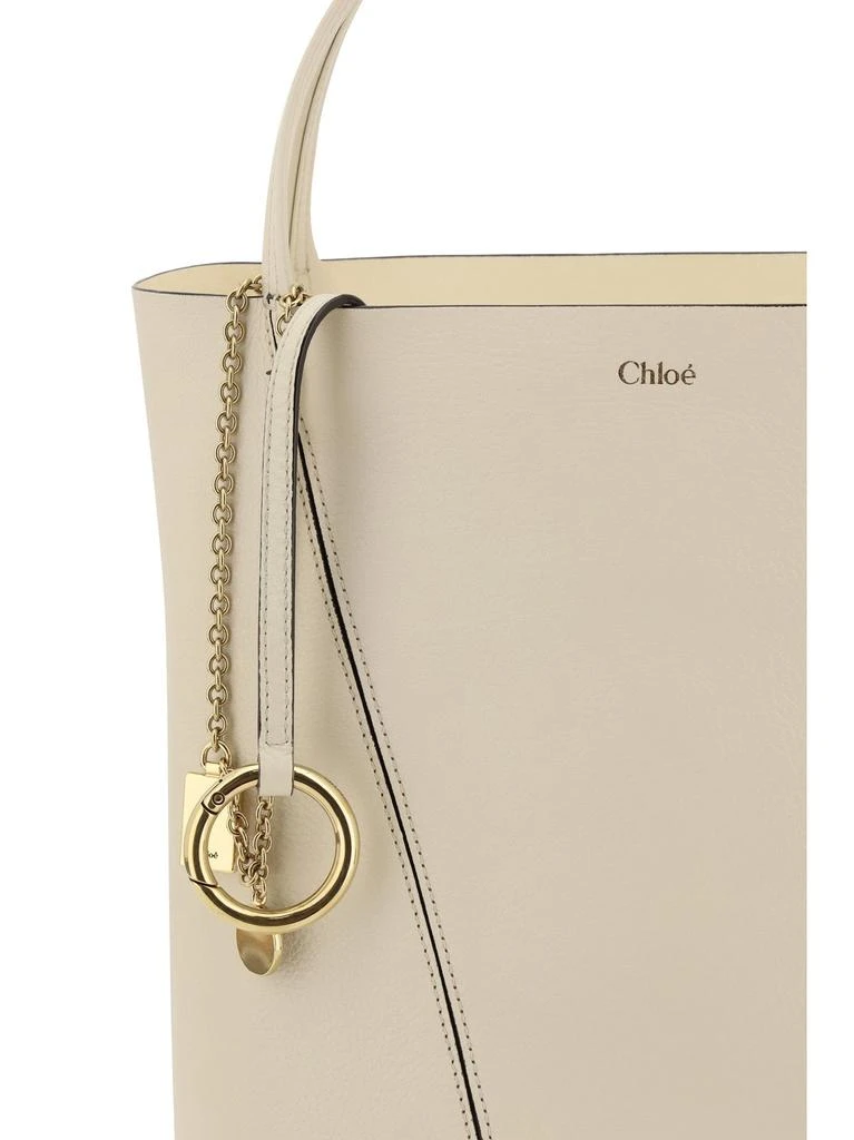 Chloé Chloé Spin Charm Detailed Tote Bag 4