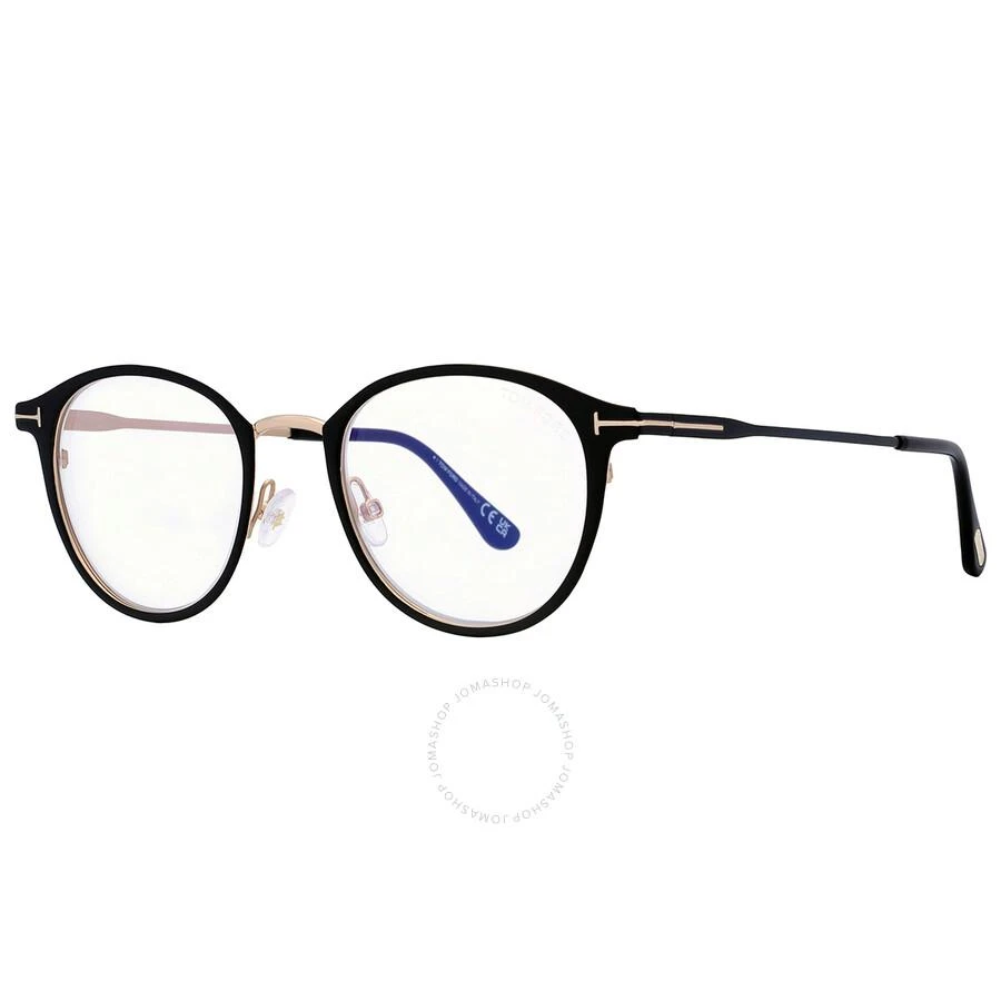 Tom Ford Open Box - Tom Ford Blue Light Block Round Unisex Eyeglasses FT5528-B 002 49 2