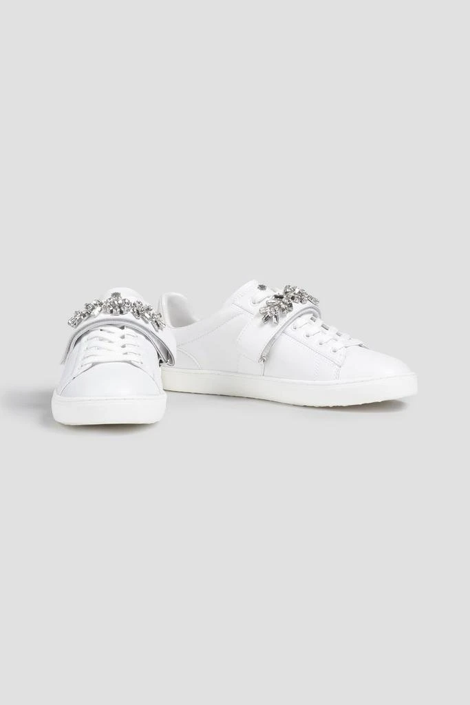 STUART WEITZMAN Promise crystal-embellished leather sneakers 2