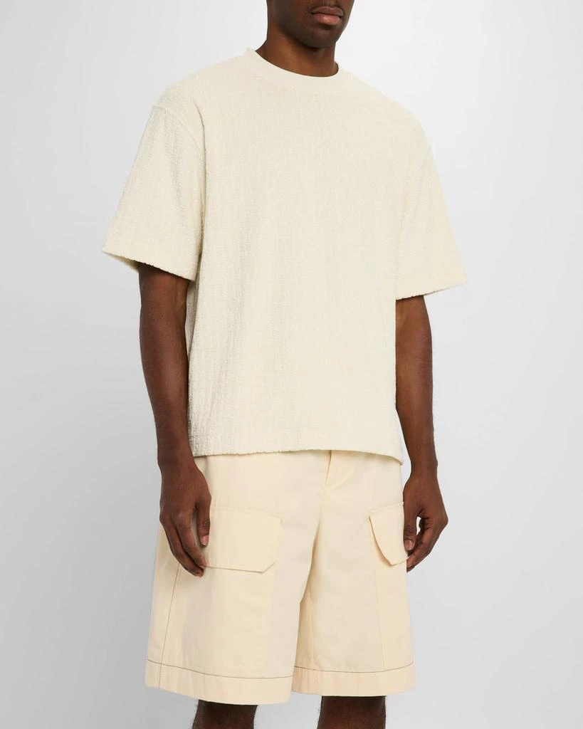 Off-White Men's Terry Allover-Logo Skate T-Shirt 4