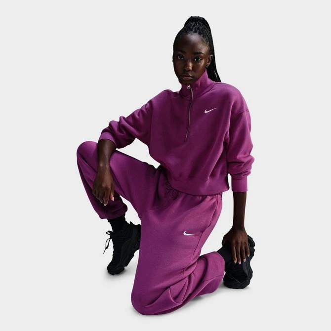 NIKE Women's Nike Sportswear Phoenix Fleece Oversized Half-Zip Crop Sweatshirt 5
