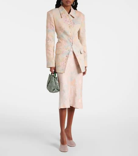 Dries Van Noten Floral linen-blend jacquard blazer 2