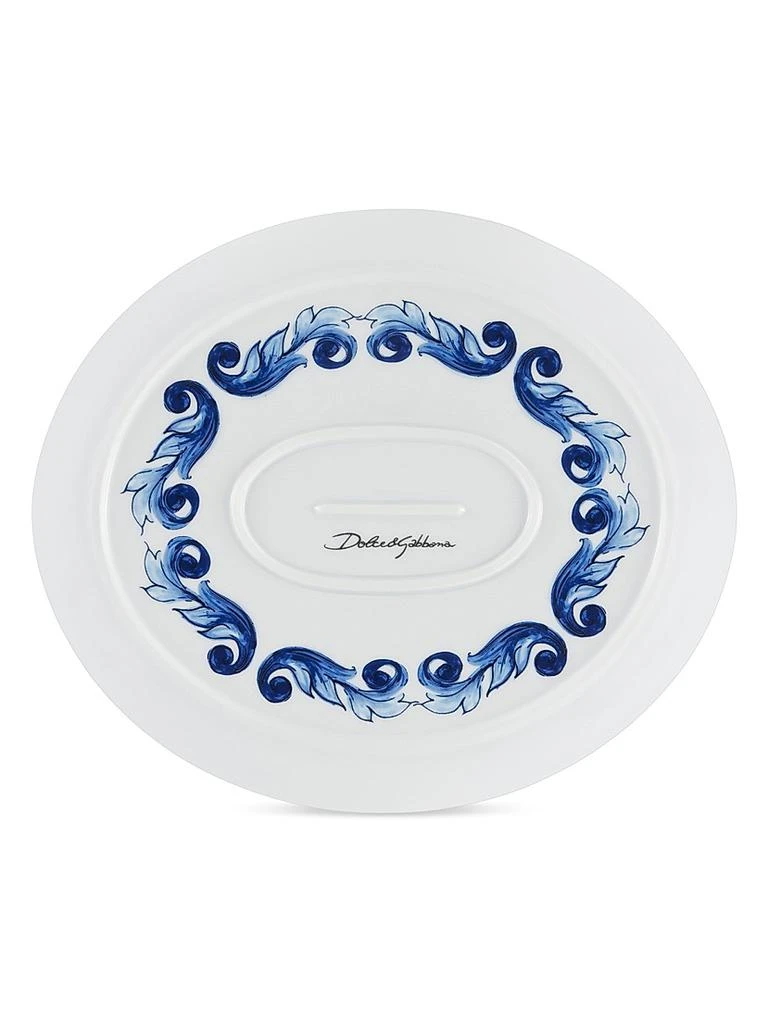 Dolce & Gabbana Blue Mediterraneo Fiore Oval Serving Plate 3