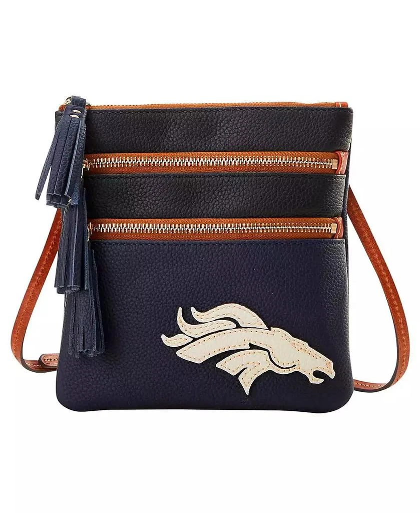 Dooney & Bourke Denver Broncos Infield Triple Zip Crossbody Purse 1