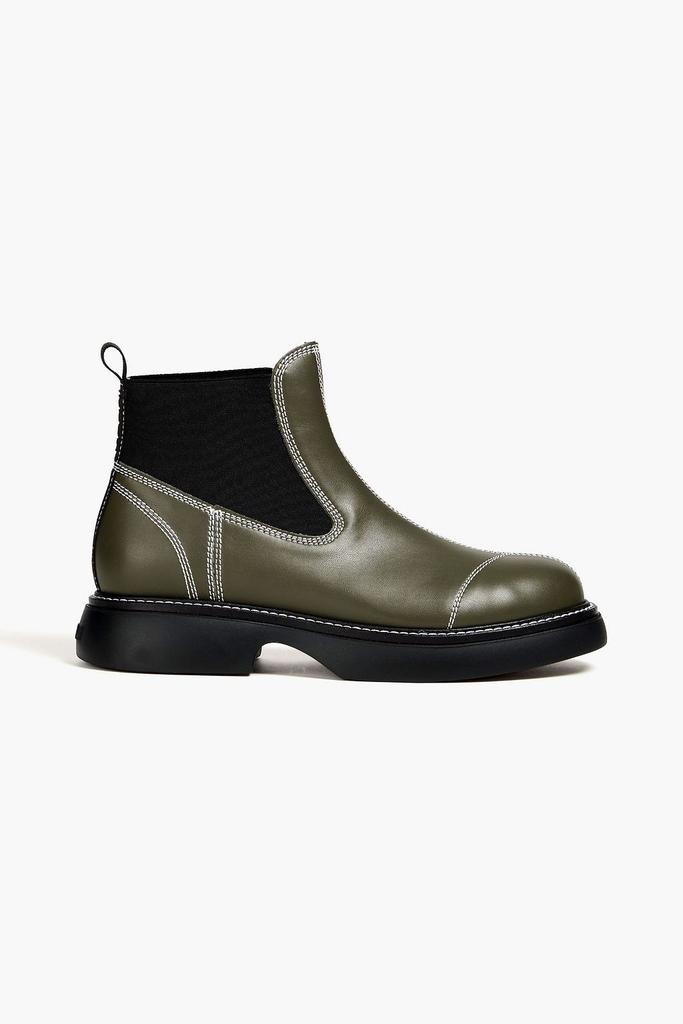 【関税&送料込み】Ganni 'Western' Black Recycled Leather B Ganni Ganni 'Western' Black Recycled Leather Blend Boots