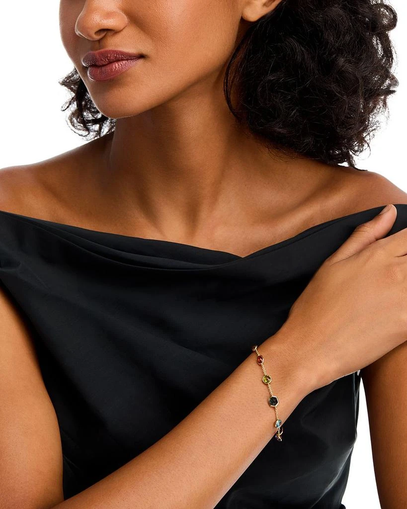 Ippolita 18K Yellow Gold Rock Candy® Multi Gemstone Mixed Cut Bezel Link Bracelet - Exclusive 2