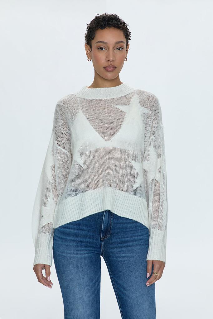 Pistola Denim Joslyn Sheer Sweater - Ivory Star