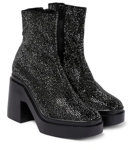 Clergerie Nava embellished velvet ankle boots 1