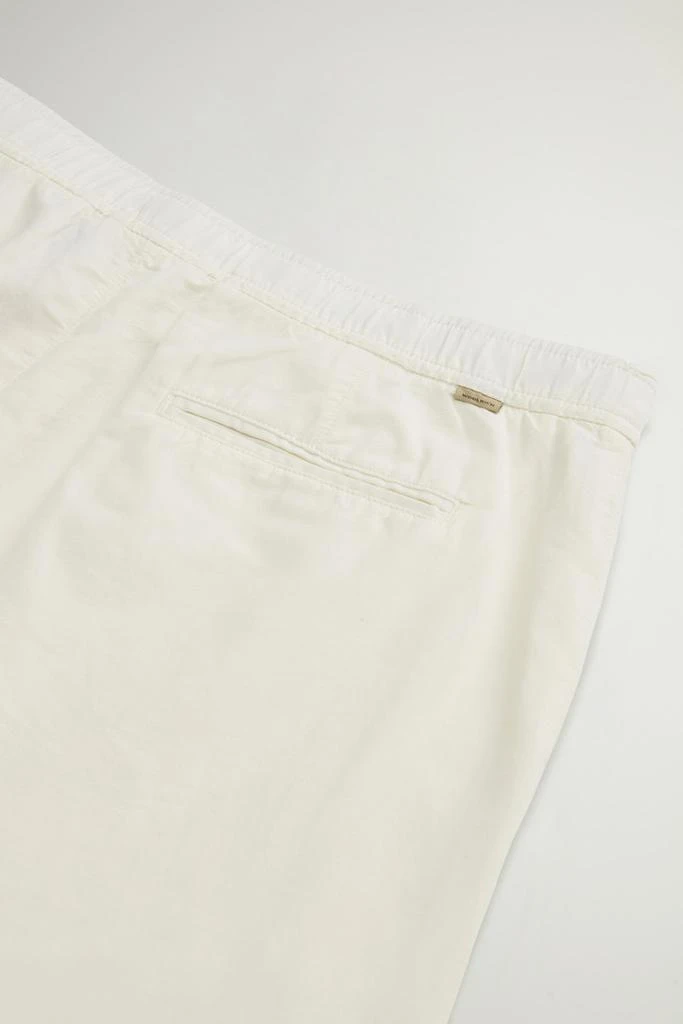 Woolrich Garment-Dyed Cotton- and Linen-Blend Pants - Men - Blue 7