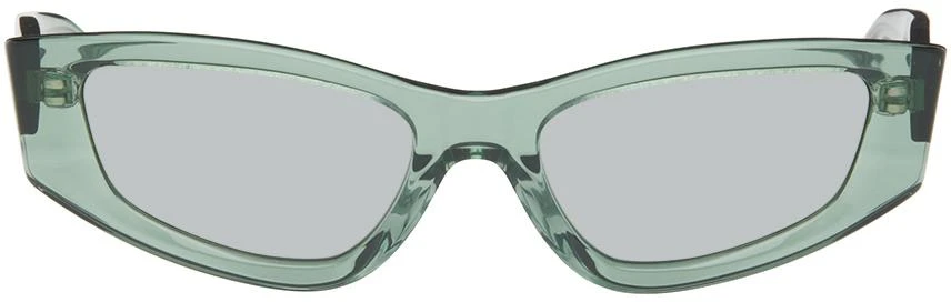 Eckhaus Latta SSENSE Exclusive Green 'The Tilt' Sunglasses 1