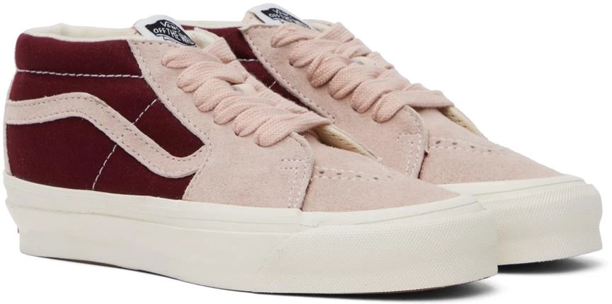 Vans Pink & Burgundy Vault OG SK8-Mid LX Sneakers 4