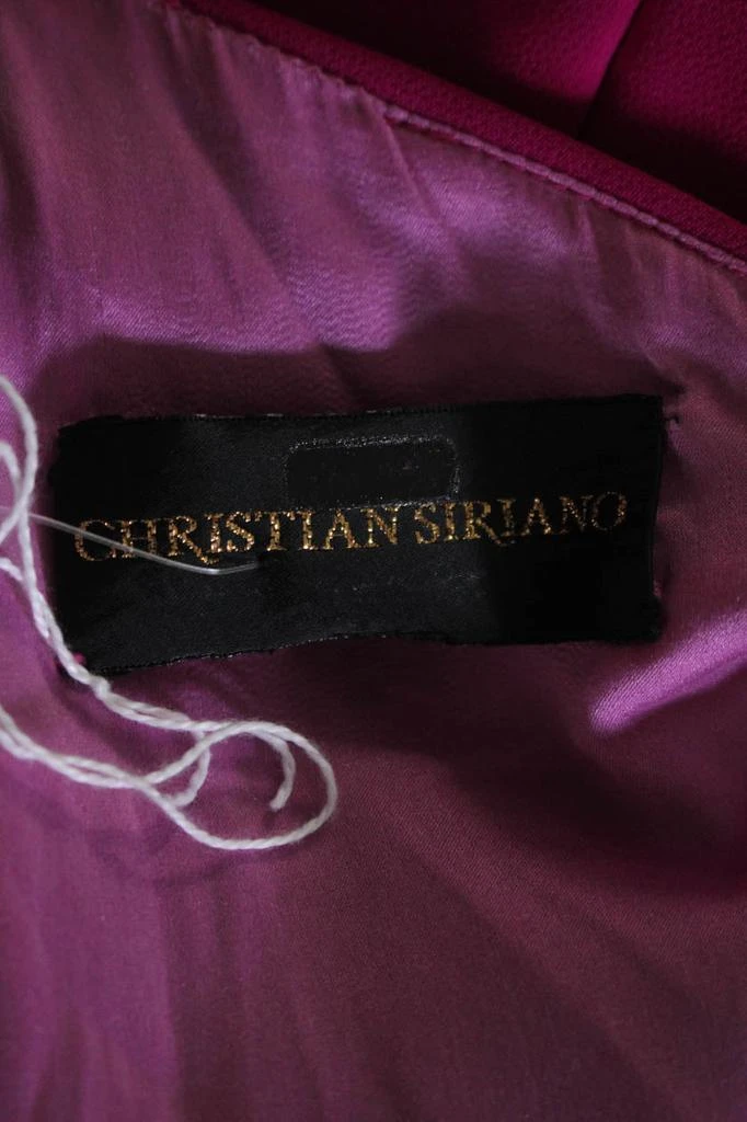 Christian Siriano Womens Fuchsia Drape Dress Pink 6