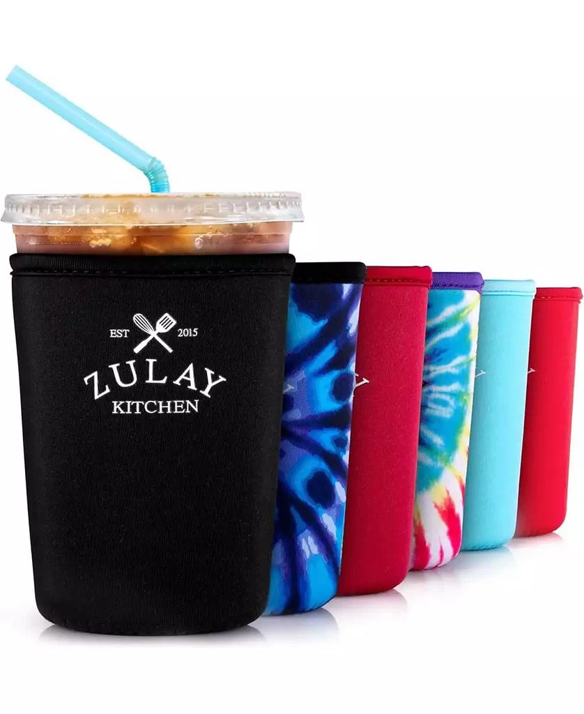 Zulay Kitchen Reusable Neoprene Medium Coffee Sleeve – Fits 22oz to 24oz Iced Cups 8