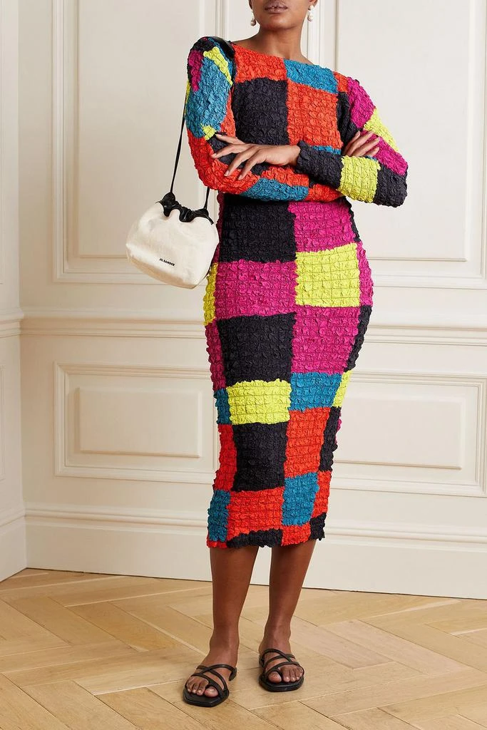 Mara Hoffman Kassia checked TENCEL™ Modal-cloqué midi dress 2