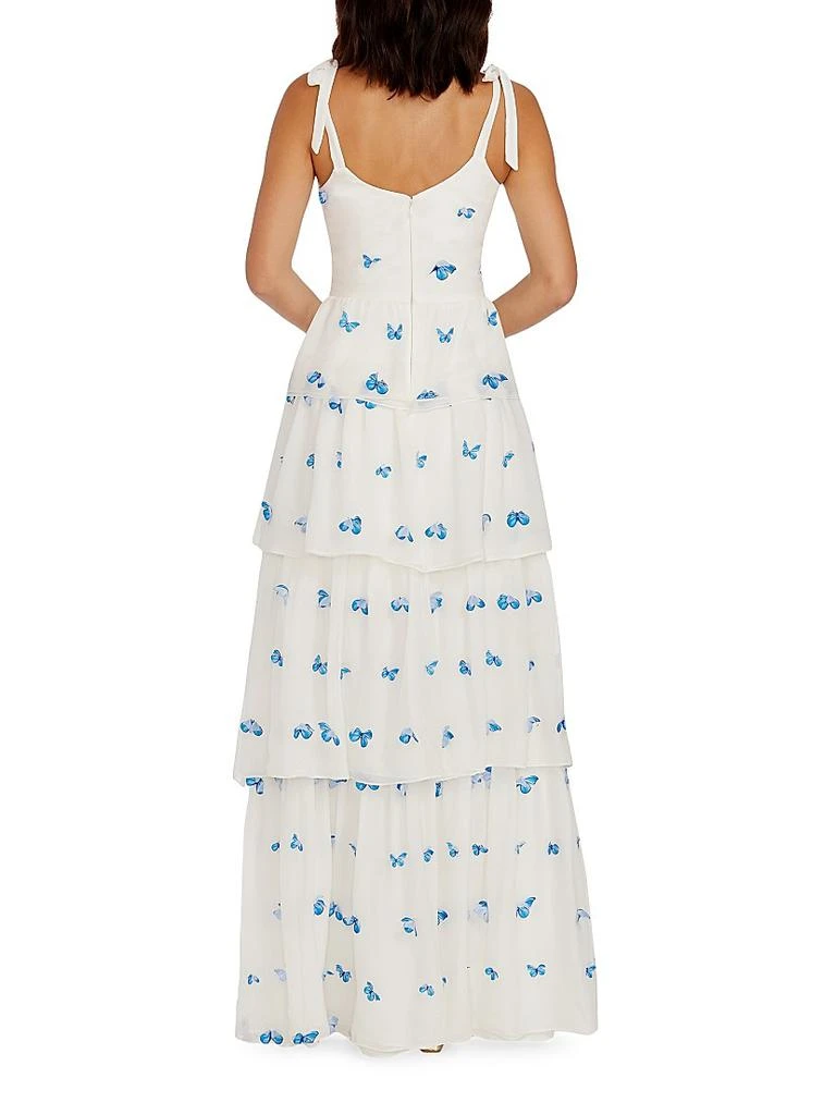 sachin and babi light blue dress Dress the Population Virginia Cape Sleeve Embroidered Dress main image 1