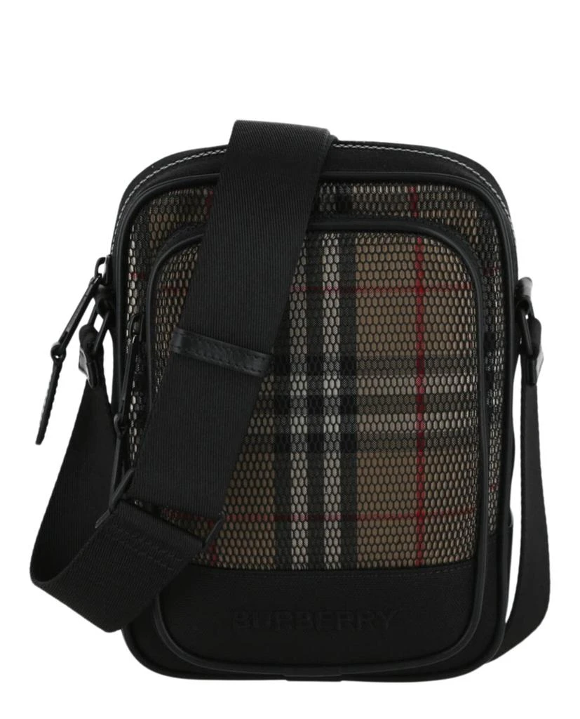 Burberry Check Print Mesh Crossbody Bag 1