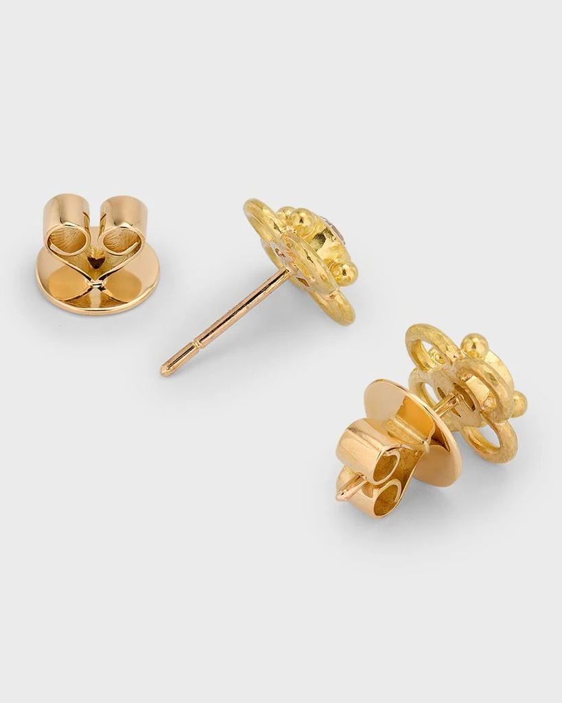 Elizabeth Locke 19K Round 4mm Diamond Stud Earrings with Wire Arches 4