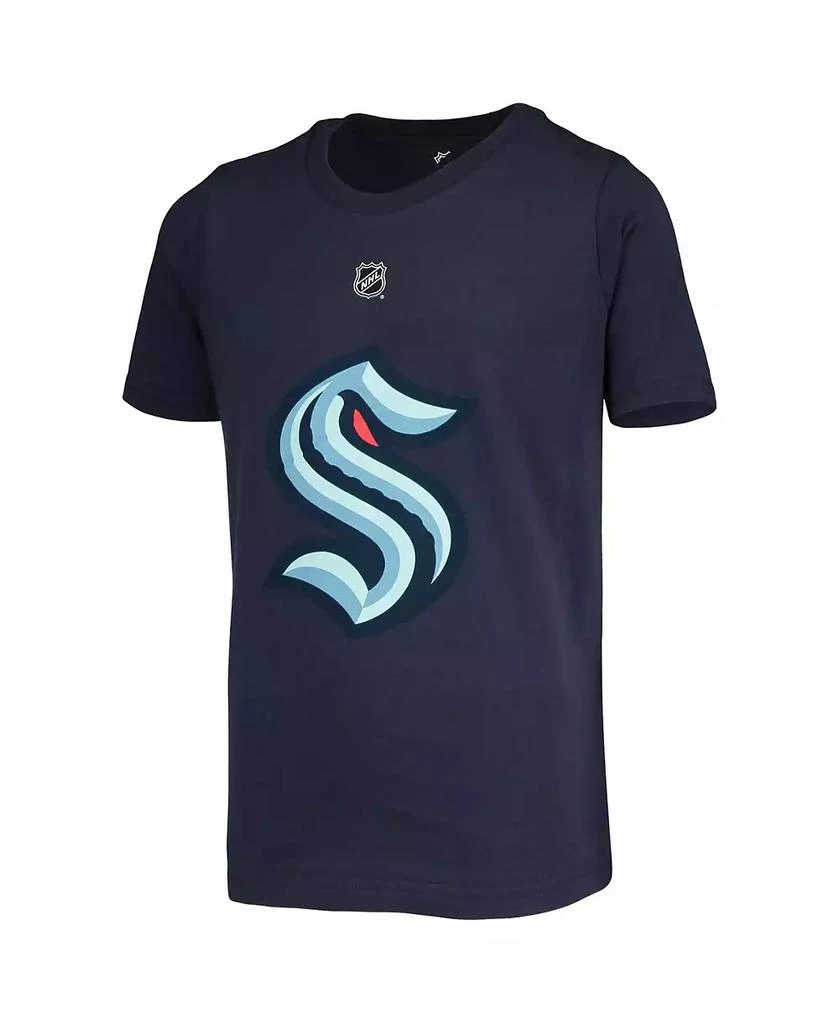 Outerstuff Big Boys Jaden Schwartz Deep Sea Blue Seattle Kraken Name and Number T-shirt 4