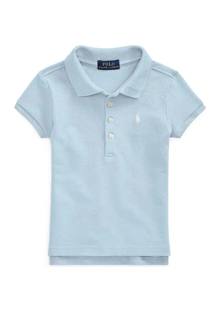 Ralph Lauren Girls 2-6x Stretch Cotton Mesh Polo Shirt