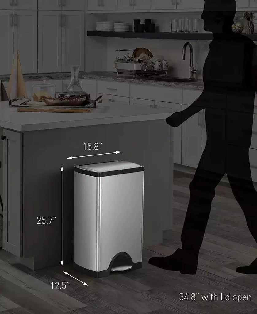 simplehuman 38-Liter Deluxe Rectangular Step Trash Can 5