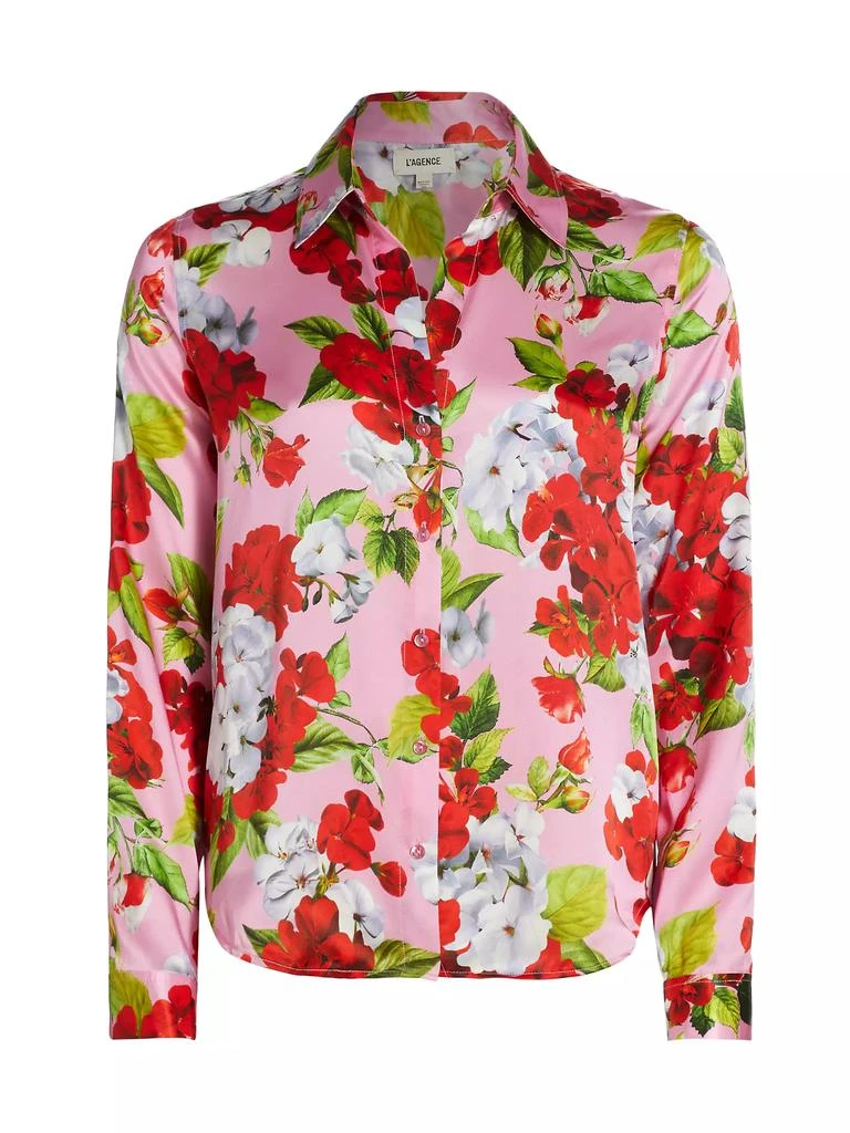 L'Agence Tyler Floral Silk Blouse 1