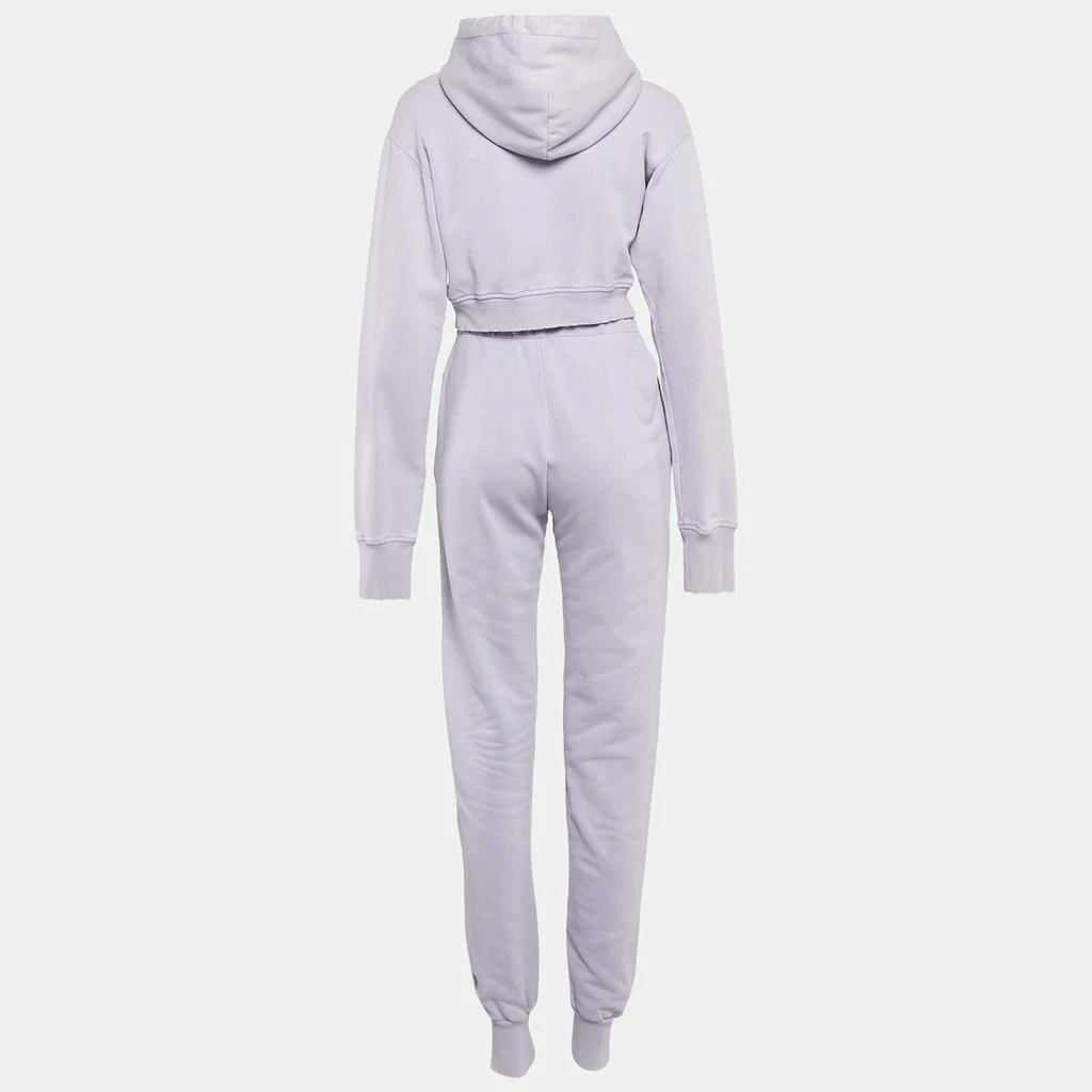 Givenchy Givenchy Purple Barbed Wire Logo Print Crop Hoodie and Sweatpants Set S 2