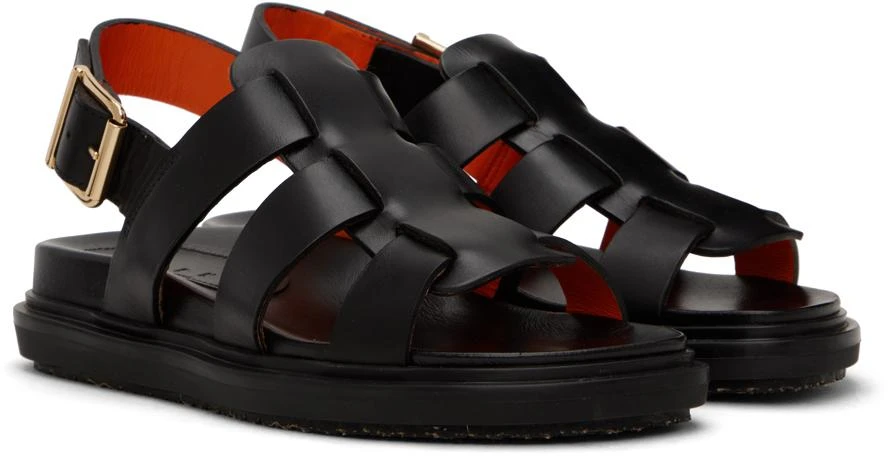 Marni Black Gladiator Fussbett Sandals 4