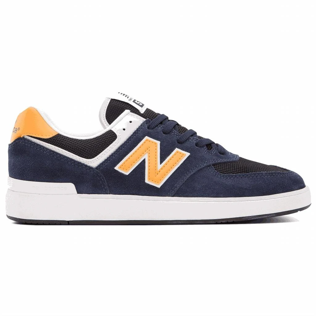New Balance Men’S Am574 Skate Shoes In Cim Navy/black/yellow 2
