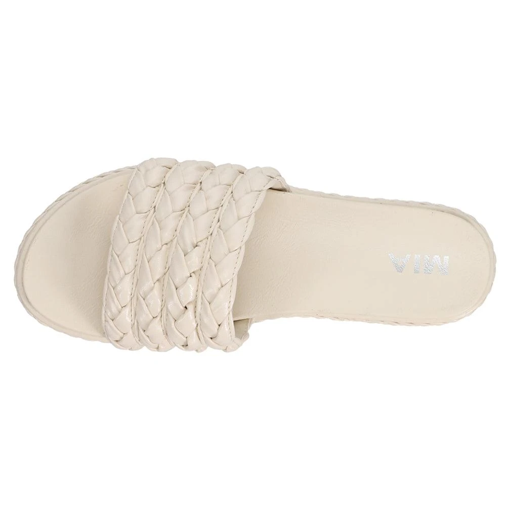 MIA Bri Braided Platform Slide Sandals 4