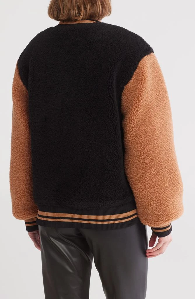 Blank NYC Colorblock High Pile Fleece Bomber Jacket 2