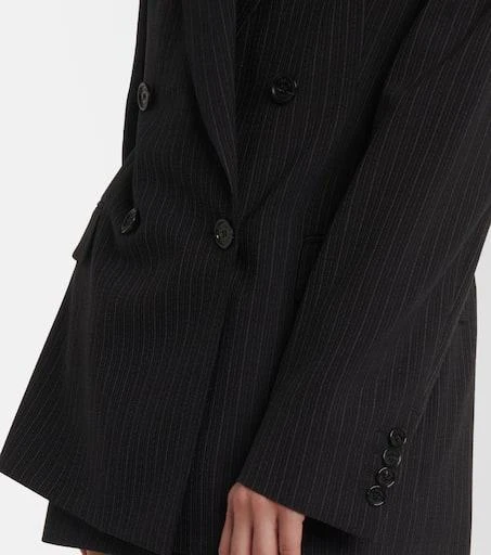 Acne Studios Pinstriped wool and cotton blazer 6