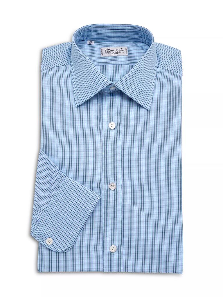 Charvet Check Cotton Button-Front Shirt