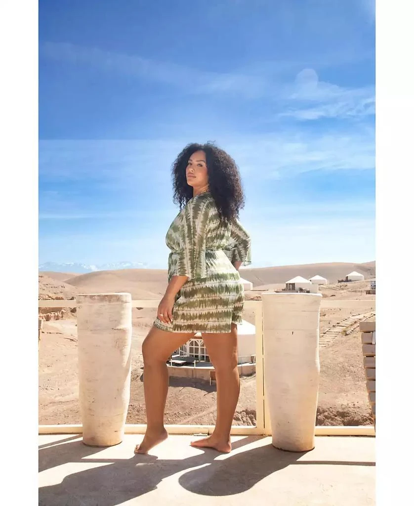 FASHION-SZN CURVE Women's Textured Resort Playsuit With Belt 3