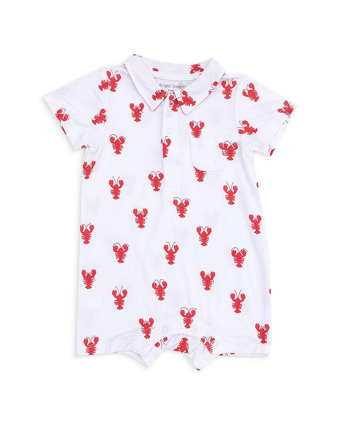 Angel Dear Boys' Lobster Print Polo Shortie Romper - Baby