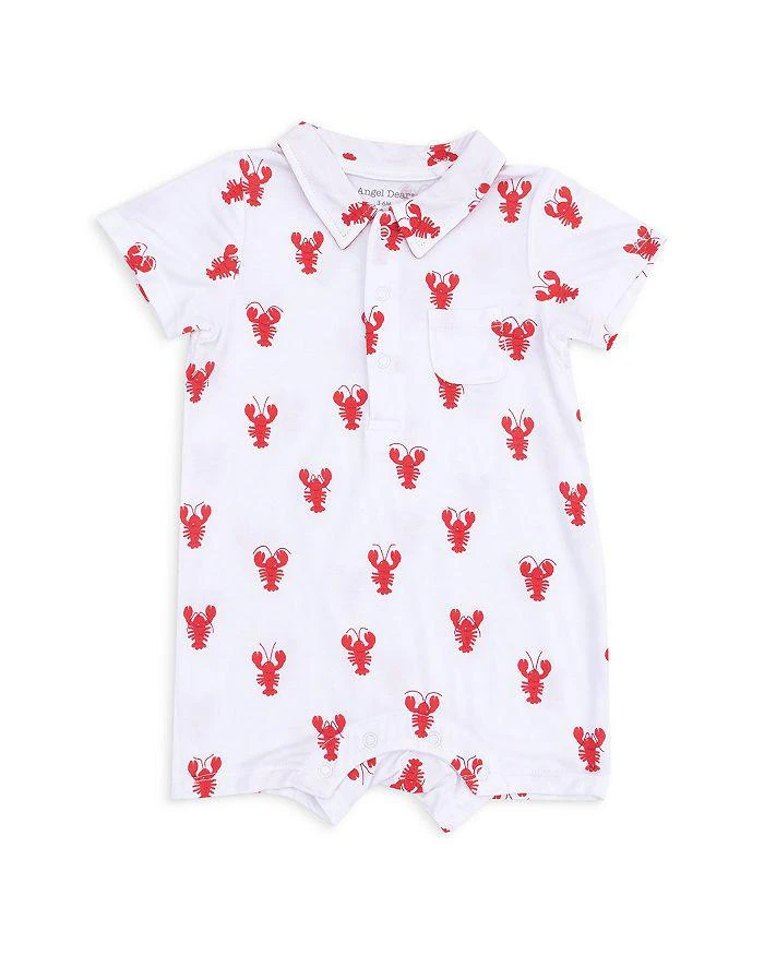 Angel Dear Boys' Lobster Print Polo Shortie Romper - Baby 1