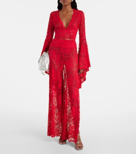 Alexandra Miro Paloma lace wide-leg pants 2