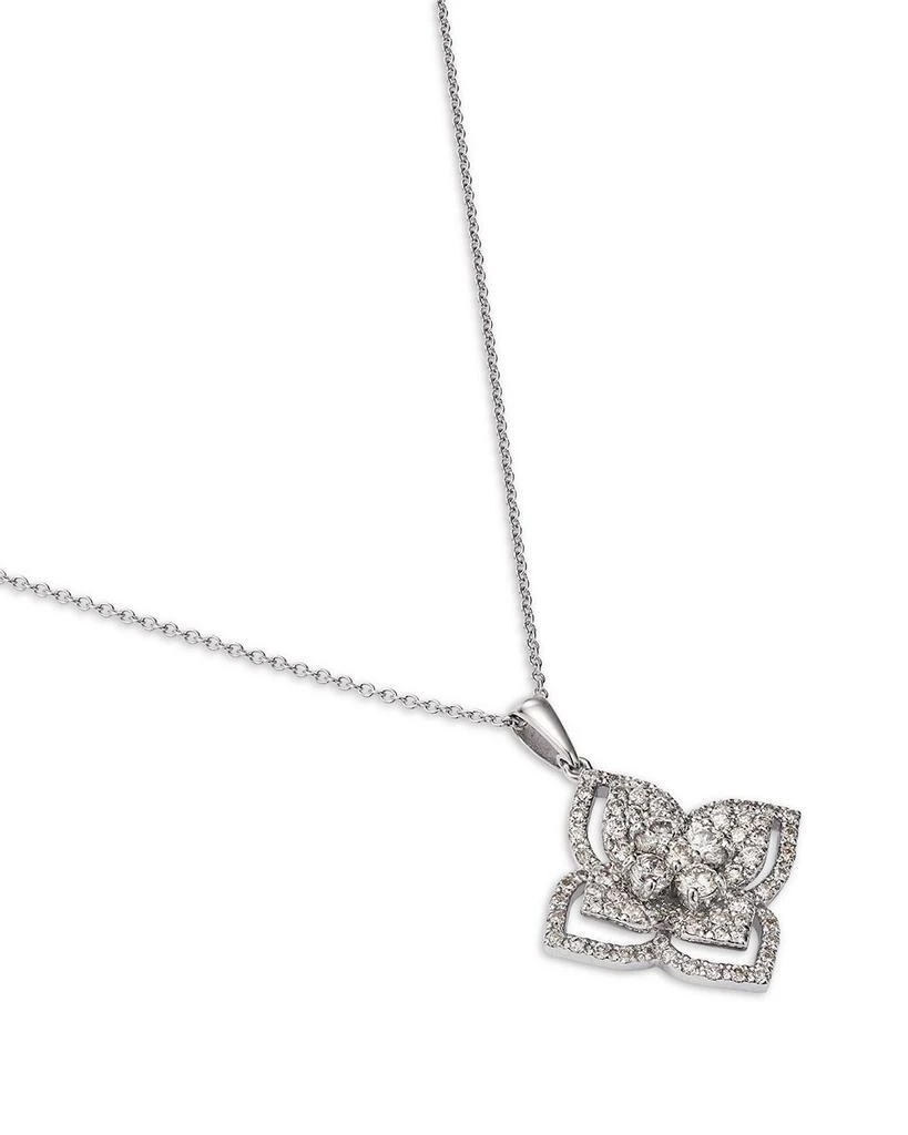 Bloomingdale's Diamond Flower Pendant Necklace in 14K White Gold, 1.50 ct. t.w. 3