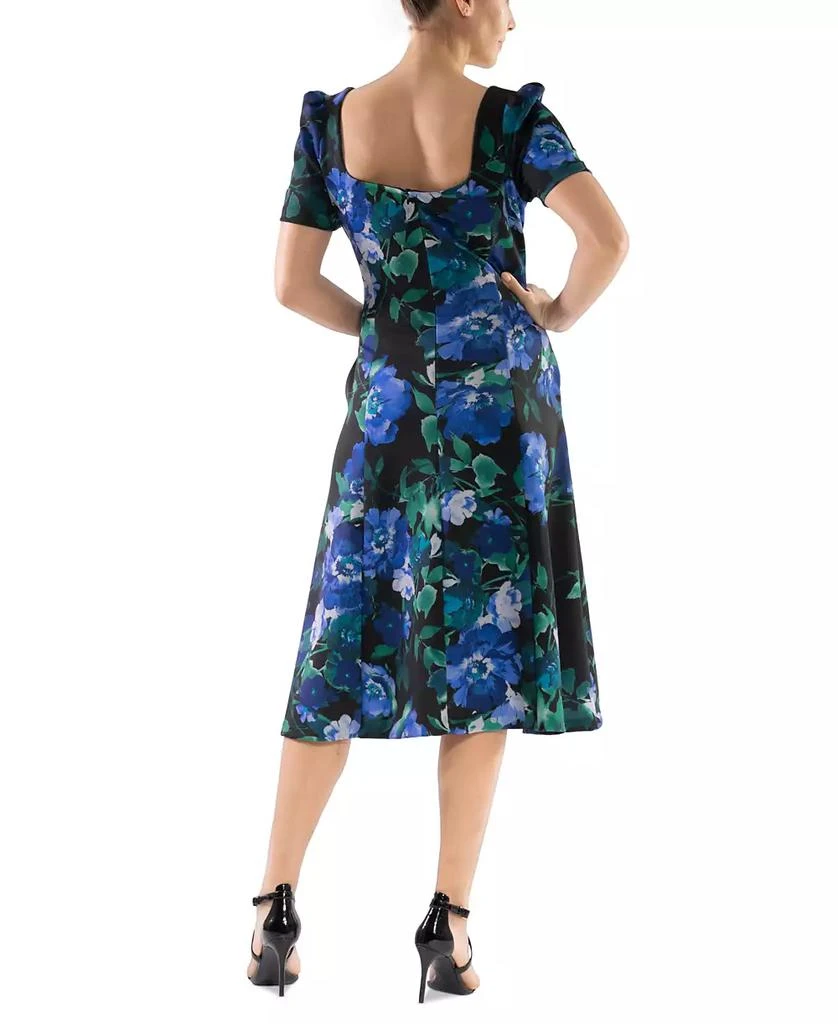 Donna Ricco Donna Rico Women's Printed Square-Neck Midi Dress 3