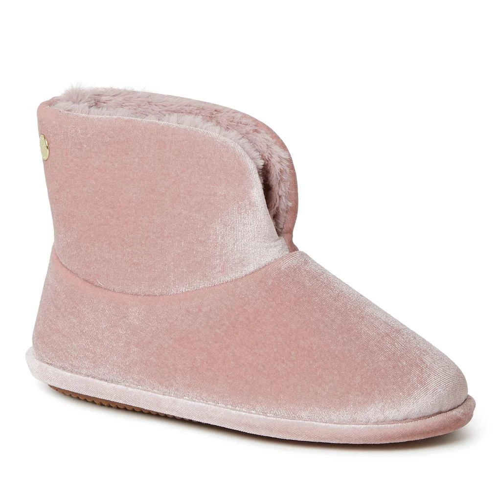 Dear Foams Women's Sara Shiny Velour Bootie Slippers 5