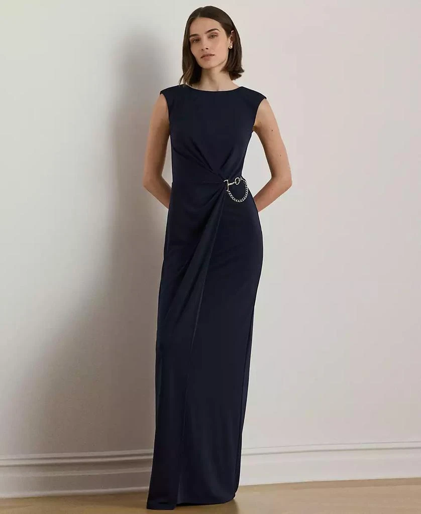 sachin and babi light blue dress Ralph Lauren Red Satin Dress Lara Glamorous Red Satin Open Back Dress S main image 0