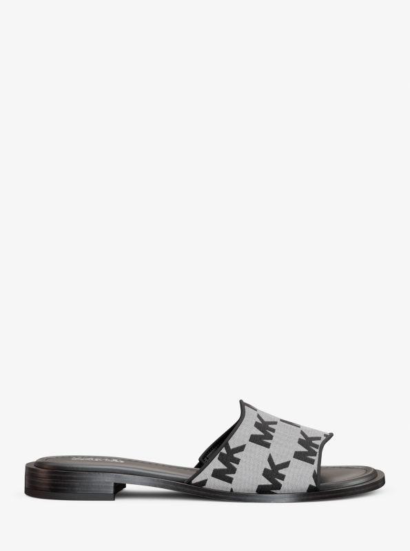 Michael Kors Hannah Logo Jacquard Slide Sandal