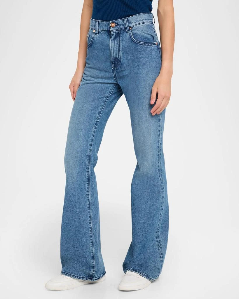 Gabriela Hearst Willa High-Rise Bootcut-Leg Jeans 4