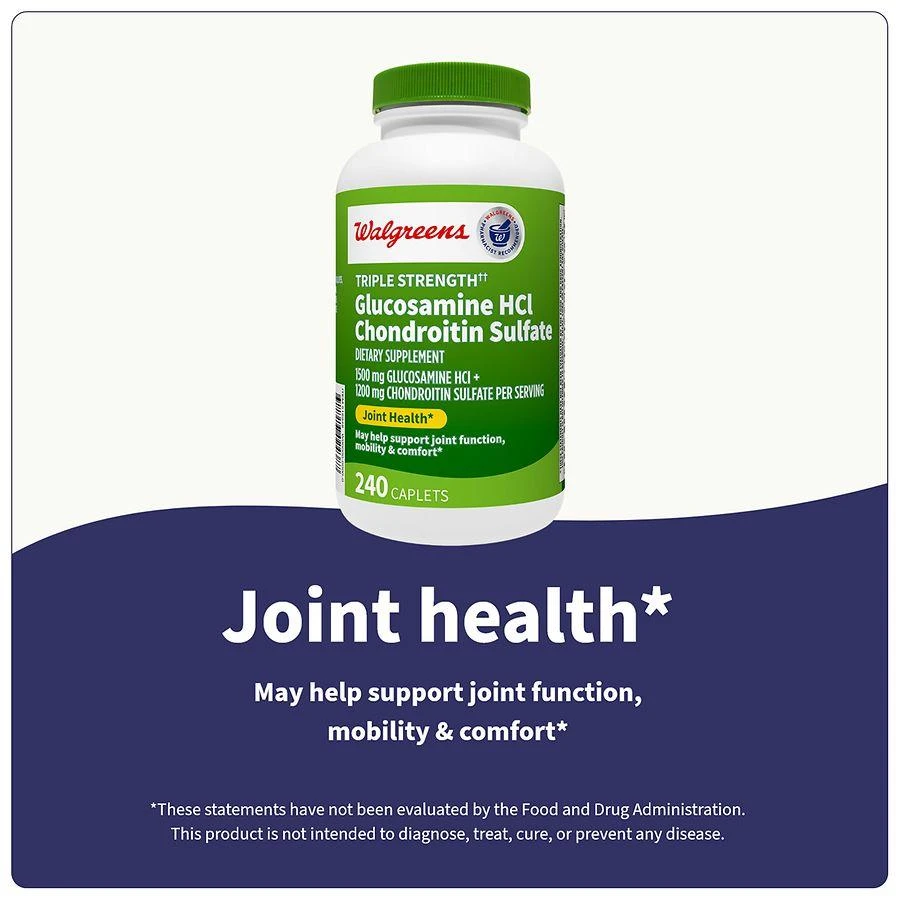 Walgreens Glucosamine HCl Chondroitin Sulfate Caplets Triple Strength (120 days) 6