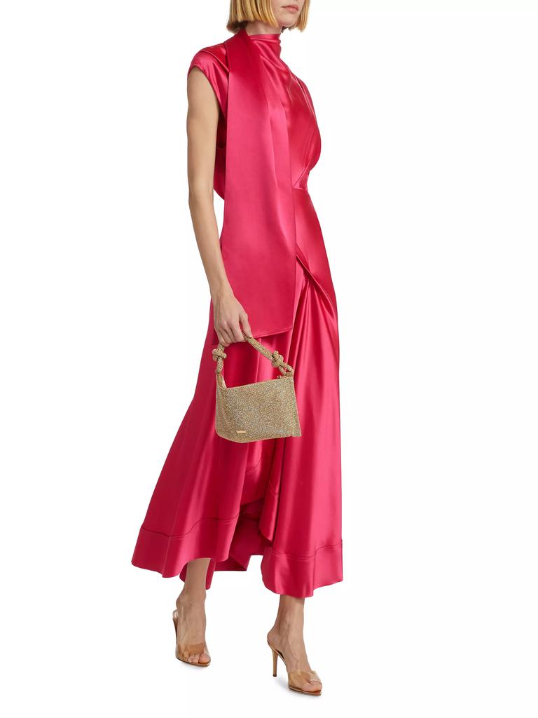 Acler Giles Asymmetric Satin Gown