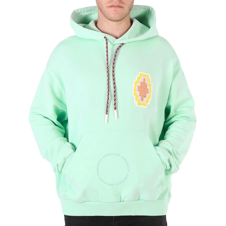 Marcelo Burlon Men's Baby Blue Macrame Cross Patch Hoodie 1