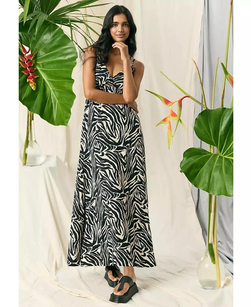 The Good Journey Women's Printed Surplice-Neck Maxi Dress 2