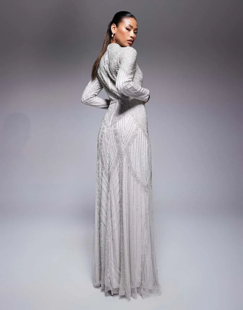 slim fit dress slacks Light Gray ORIGINAL Milk Silk Maxi Dress | Dress