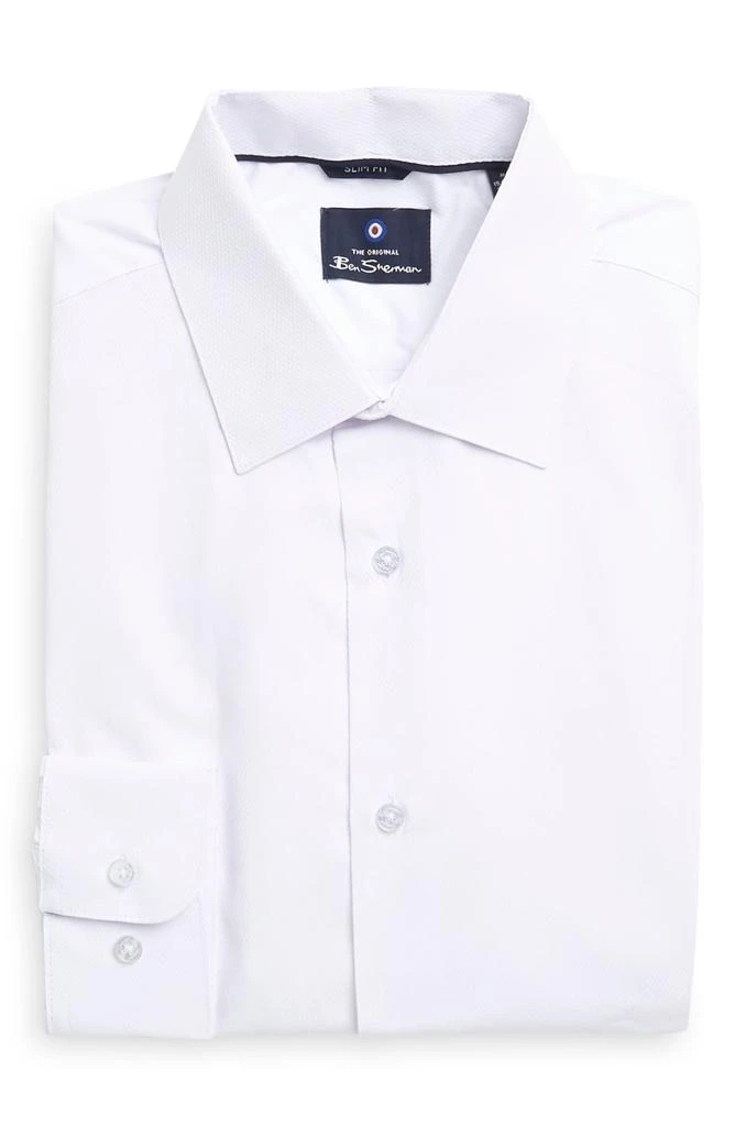 Slim Fit Teardrop Dobby Dress Shirt  On Sale Now with Up to 83% Off |  Discover Exclusive Deals & Savings at BeyondStyle  Authentic Ben Sherman  mens|male|dress-shirt|tops|clothing|men with Limited-Time Discounts, Free
