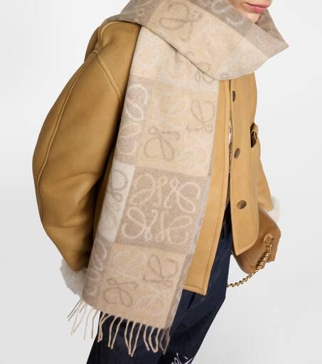 Loewe Anagram wool and cashmere scarf