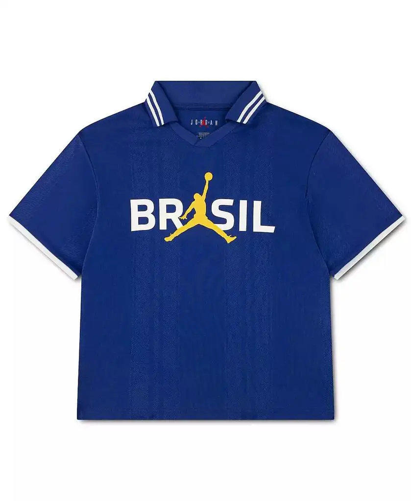 Jordan Big Boys and Girls Jordan Royal Brazil National Team Polo Shirt